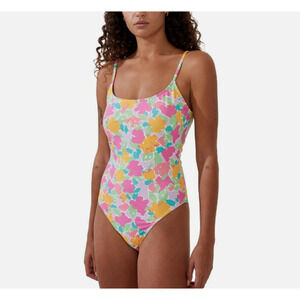 COTTON ON Women's Floral-Print Cheeky OnePiece Swimsuit Multicolor Size L 15271